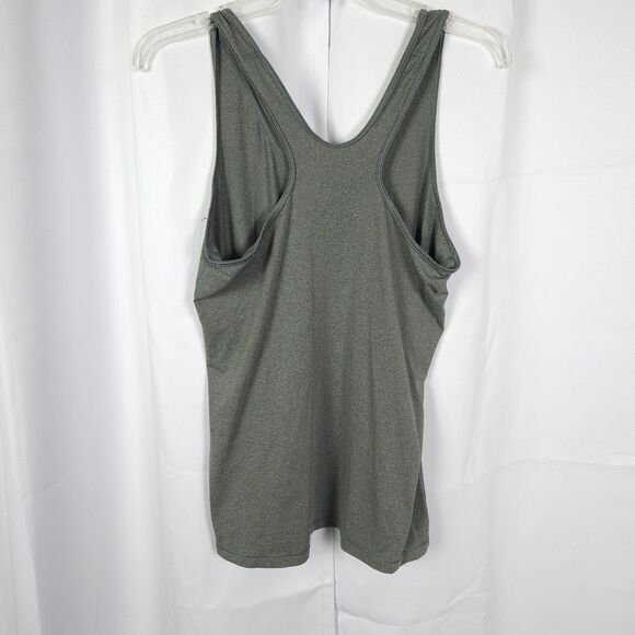Nike Dri-Fit Womens Large Gray Grey Swoosh Graphic Tank Top Scoop Neck - Picture 3 of 6